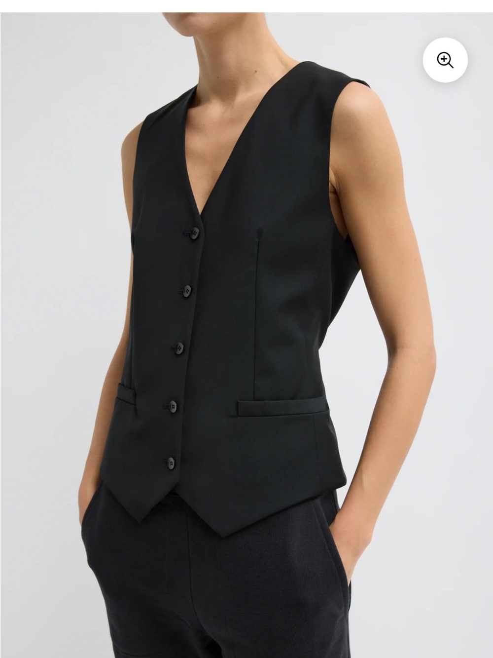 Tibi Tropical Wool Vest 4 good used condition black